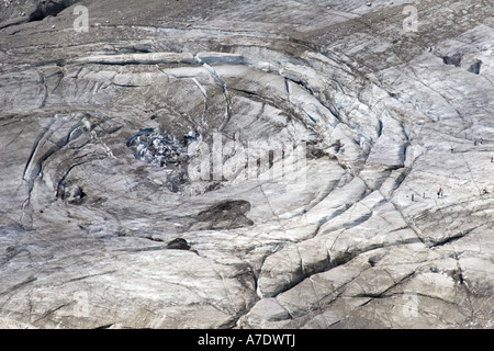 Le plus long glacier Pasterze, en Autriche, l'Autriche, Tyrol de l'Est, le Parc National du Hohe Tauern Banque D'Images