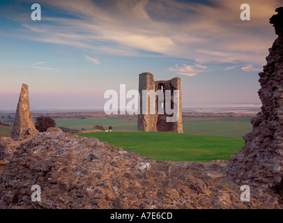 Ruines de Hadleigh Castle au bord de la rivière Thames East Anglia Essex England UK Banque D'Images