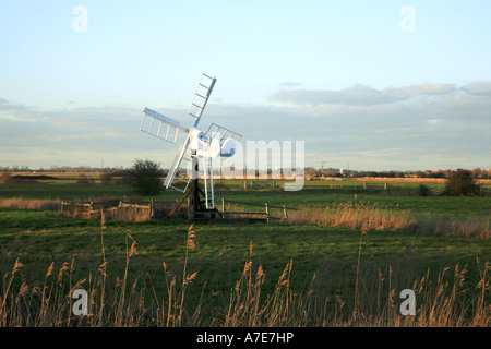 Une vue de l'usine restaurée Palmer de drainage sur les Norfolk Broads à Upton, Norfolk, Angleterre, Royaume-Uni, Europe. Banque D'Images