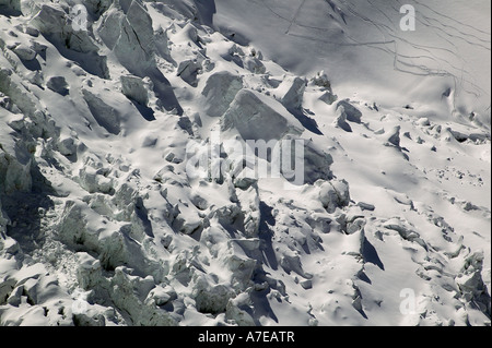 Glacier des Bossons, Mont Blanc Banque D'Images