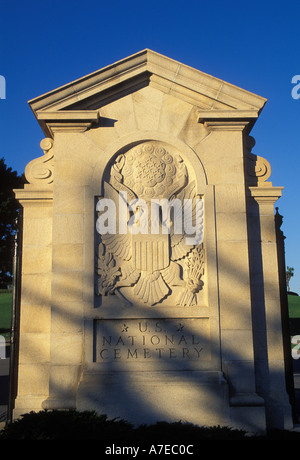 La Californie San Bruno Golden Gate National Cemetery, porte d'entrée Banque D'Images