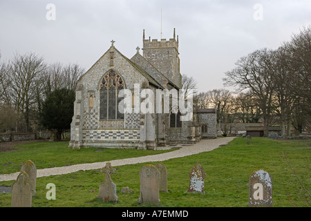 L'église de Burnham Thorpe, Burnham Thorpe, Norfolk, Angleterre Banque D'Images