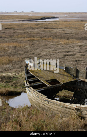 Blakeney de marais salants, Norfolk, Angleterre Banque D'Images