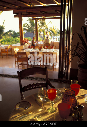 NA, Mexique, Puerto Vallarta, Punta Mita. Four Seasons Resort Punta Mita, salle à manger. Banque D'Images