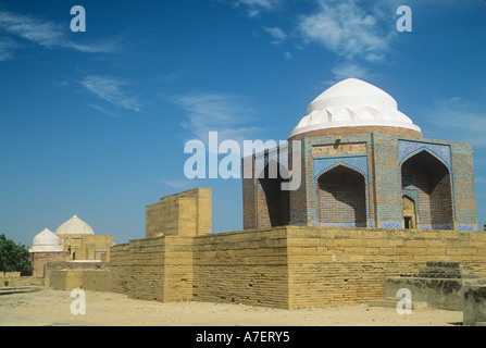 Vue de la nécropole Makli à Sindh, Pakistan Banque D'Images