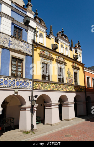 Rynek, la place historique de la ville de Zamosz, UNESCO World Heritage Site, Pologne Banque D'Images