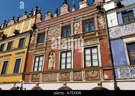 Rynek, la place historique de la ville de Zamosz, UNESCO World Heritage Site, Pologne Banque D'Images