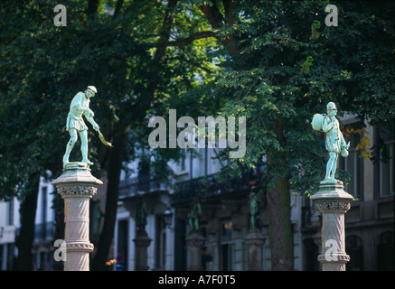 Des statues en place du Petit Sablon Bruxelles Belgique Banque D'Images