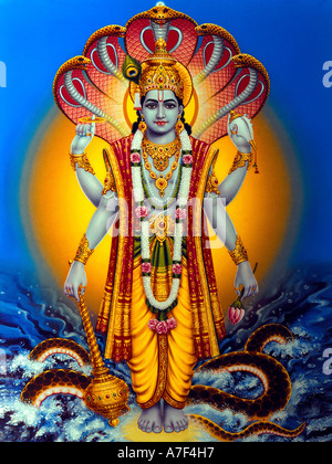 Vishnu Dieu hindou le Preserver / protecteur Banque D'Images