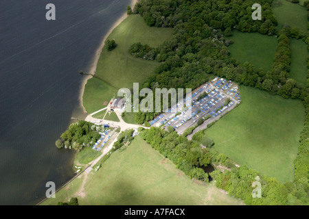 Vue aérienne oblique de haut niveau au nord-est de Bough Beech Hêtre Branche Réservoir Sailing Club Bough Beech Edenbridge Kent TN8 Banque D'Images