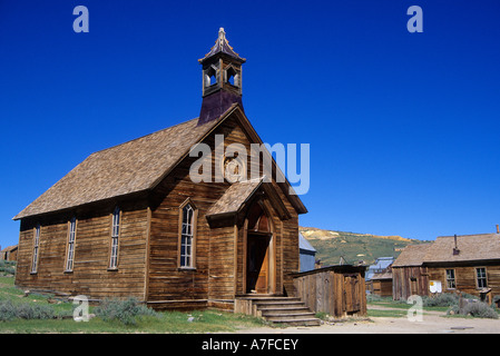 Église méthodiste de Bodie Ghost Town, California, USA Banque D'Images