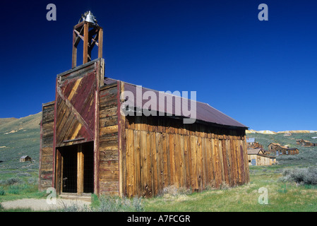 Firehouse sur Main Street dans la ville fantôme de Bodie, en Californie, USA Banque D'Images