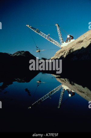 Pelle à benne traînante géant des mines de charbon dans le Montana Banque D'Images