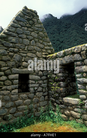 SA, le Pérou, l'Inca, Huinay Huayna, coin de la maison en ruines Banque D'Images