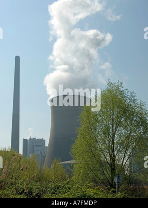 Power station Staudinger sur la rivière Main à Grosskrotzenburg près de Hanau Allemagne Hesse Banque D'Images