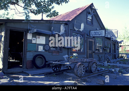 Amérique du Nord, Etats-Unis, AK, McCarthy, Wrangell-St. Elias N.P. Les McCarthy Lodge dans le centre-ville de McCarthy. Banque D'Images