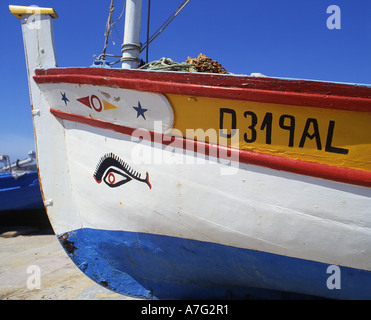 Bateau de pêche Albufeira Algarve Portugal Banque D'Images