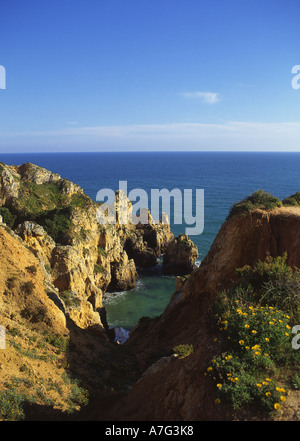 Point de Ponta da Piedade de piété près de Lagos Algarve Portugal Banque D'Images