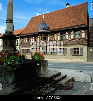 Dillingsches Haus, Zunfthaus der Brauer und Maelzer à Schesslitz, Fraenkische Suisse, Bayern, Oberfranken Banque D'Images