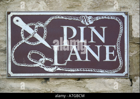 Un nom de rue signe dans le Barbican plymouth Devon en Grande-Bretagne Banque D'Images