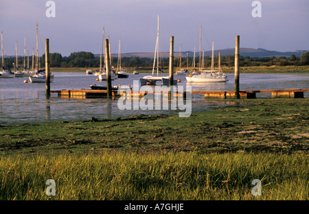 Chichester Harbour de Dell Quay West Sussex England UK Banque D'Images