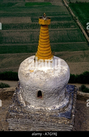 Yumbu Lakang chorten, Palace, palais, premier monastère bouddhiste, près de ville de Tsedang, Yarlung Valley, dans la région autonome du Tibet, Tibet, Chine, Asie Banque D'Images