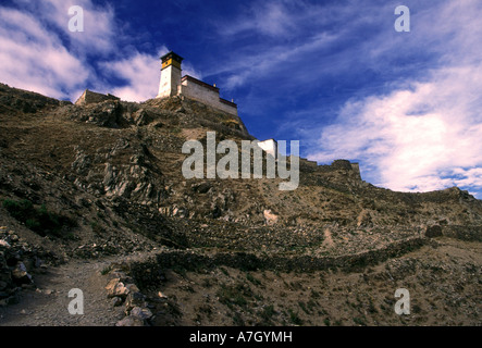 Yumbu Lakang Palace, palais, premier monastère bouddhiste, près de ville de Tsedang, Yarlung Valley, dans la région autonome du Tibet, Tibet, Chine, Asie Banque D'Images