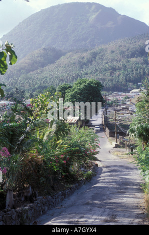 La Soufrière, Sainte-Lucie Banque D'Images