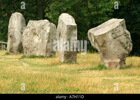 Pierres de l'ancien cercle de pierres néolithiques à Avebury Wiltshire Banque D'Images