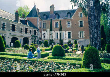 Manoir du Clos Luce, une fois demeure de Léonard de Vinci, dans la Loire, Ville d'Amboise, France Banque D'Images