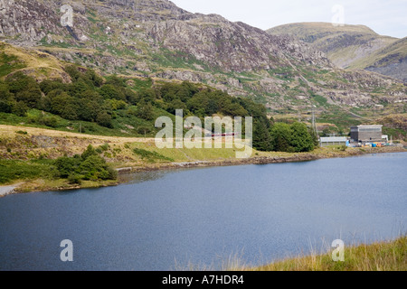 Tanygrisiau et réservoir hydro electric power station,Blaenau Ffestiniog, Nord du Pays de Galles, Royaume-Uni Banque D'Images