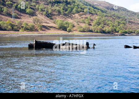 Le naufrage du HMS Napier Port avait une mine couche dans la seconde guerre mondiale WW2 Loch Alsh Ecosse Banque D'Images