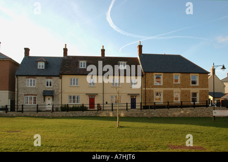 2004/2005, maisons près de Dorchester, Dorset, Royaume-Uni Banque D'Images