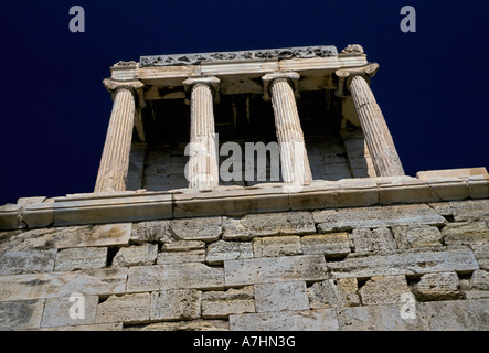 Temple d'Athéna Nike, Athéna Niké, déesse de la guerre, déesse de la sagesse, de l'Acropole, la ville d'Athènes, Athènes, Attique, Grèce Banque D'Images