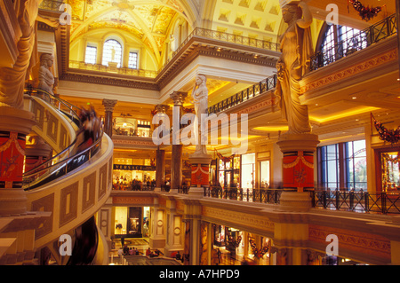 L'intérieur de la zone Forum Shops at Caesars Palace, Las Vegas, NV. USA Banque D'Images