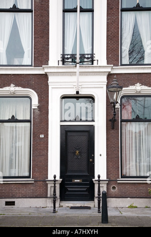 Face de vieille maison à Dordrecht, Pays-Bas Banque D'Images