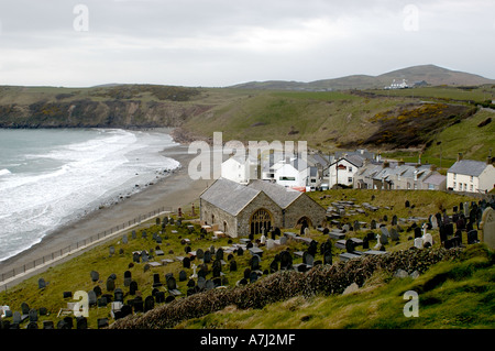 Cour de l'église de galles Aberdaron Banque D'Images