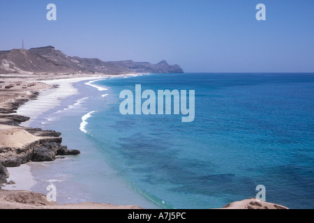 Al Mughsayl beach près de Mascate, Oman, Dhofar Banque D'Images