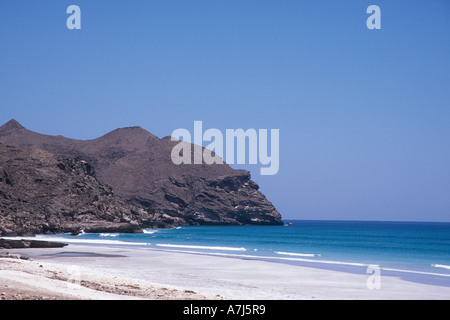 Al Mughsayl beach près de Mascate, Oman, Dhofar Banque D'Images