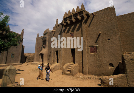 Le style traditionnel marocain maison de terre, Djenné, Mali Banque D'Images