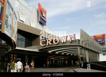 Entrée du Crown Casino de Melbourne Banque D'Images