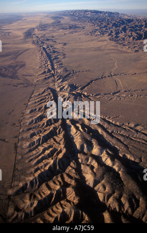 Faille de San Andreas Aerial de défaut sur Carrizo plain centre de la Californie Banque D'Images