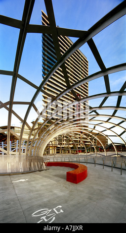 Pont Webb, à Melbourne. Architecte : Denton Corker Marshall/Robert Owen Banque D'Images