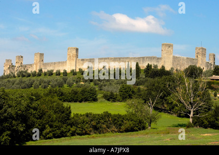 Monteriggioni Toscane Italie Banque D'Images