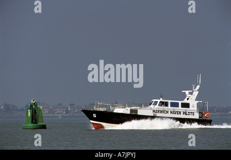 Harwich Haven bateau pilote, port de Felixstowe, Suffolk, UK. Banque D'Images