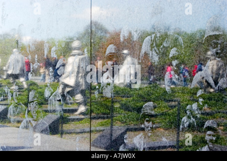 En raison de mur à la Korean War Memorial, Washington DC Banque D'Images