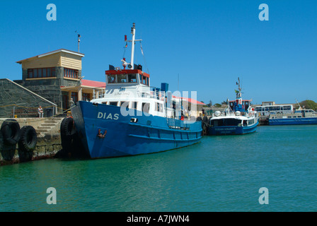 Ferry Boats Docked in Harbour à Robben Island de la Province du Cap Cape Town Afrique du Sud Banque D'Images