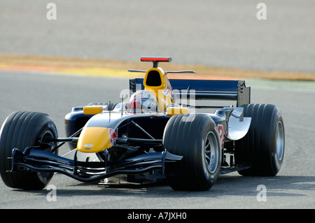 Christian Klien Red Bull ses courses course de Formule 1 autour de la piste de l'hippodrome de Ricardo Tormo près de valence Février 2006 Banque D'Images