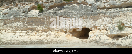 La carrière de pierre calcaire et de grottes auraient été utilisés pour l'enseignement universitaire à Robben Island Cape Province Afrique du Sud Banque D'Images