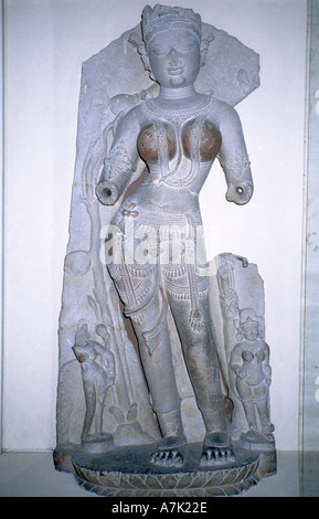 Sarnath Inde Banares Buddha Gupta Musée 5e siècle ap. Banque D'Images